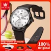OLEVS 5647 Mens Watches Casual Fashion Quartz Watch Waterproof Luminous Silicon Strip Day Date Watch For Man And Woman Box Reloj