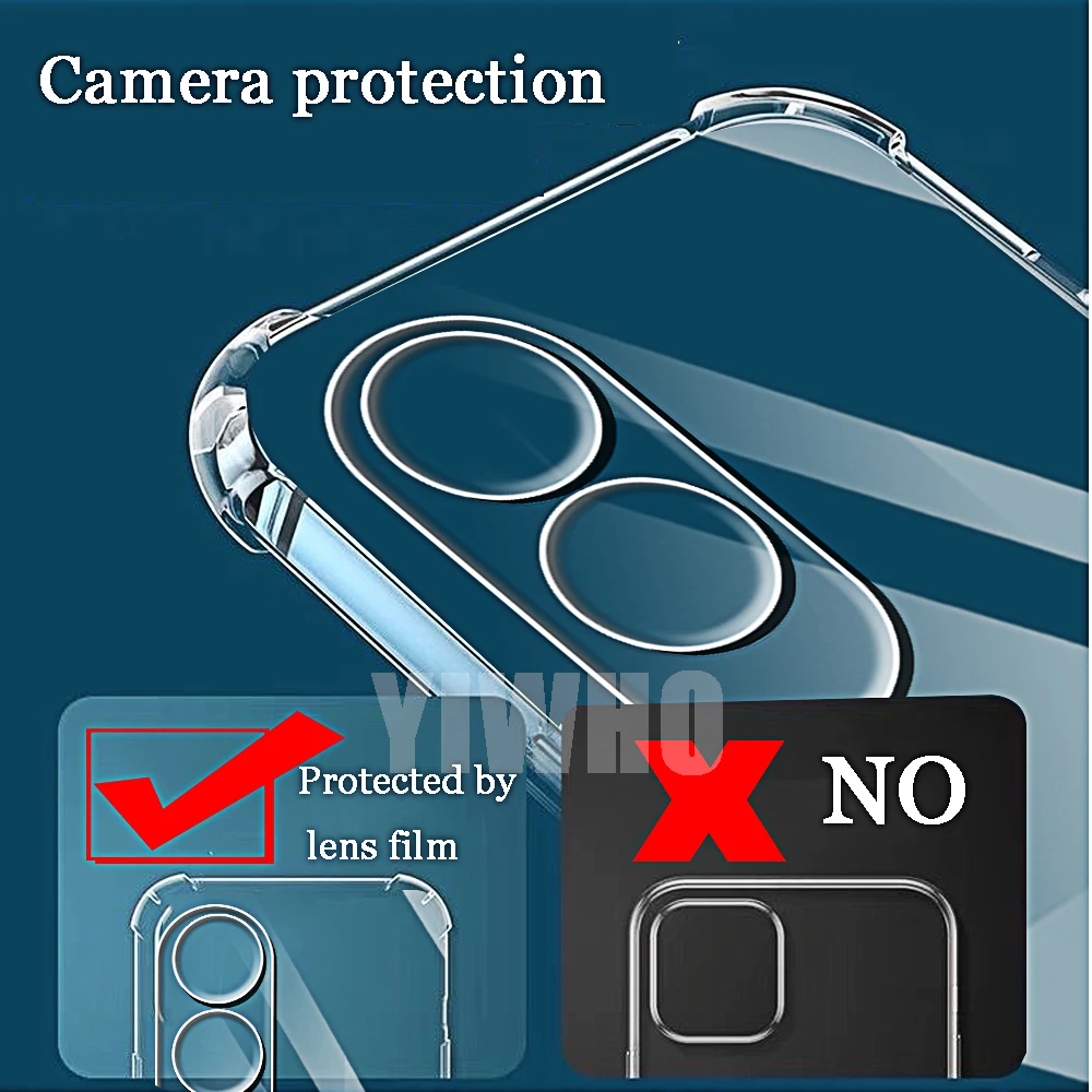 Shockproof Transparent Airbag Phone Case - Soft TPU Clear Back Cover