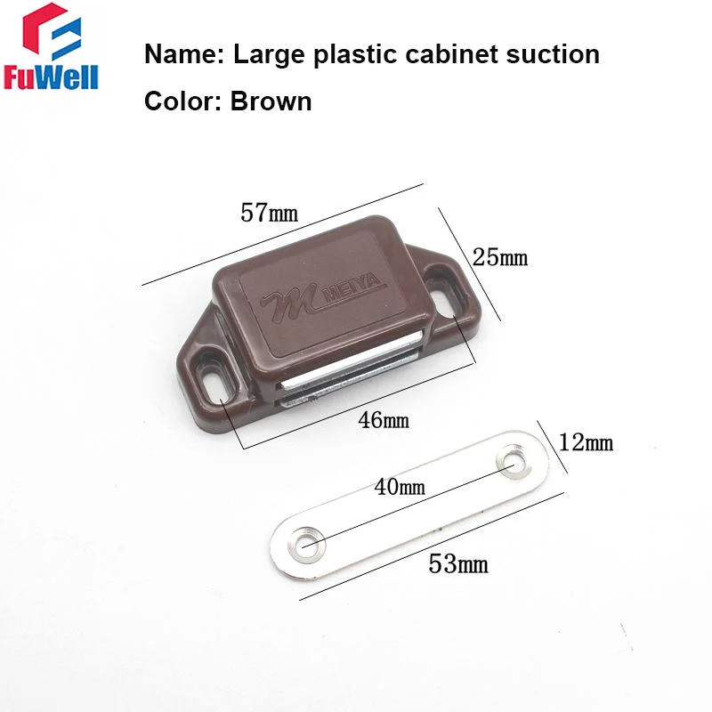 Description Picture 3 of itemFuWell 5 Pcs Medium and Large Plastic Cabinet Suction  Magnetic Door Stopper For Closet Cupboard Furniture Hardware