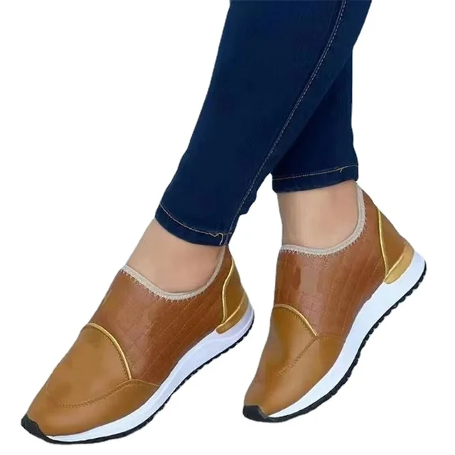 Odia Cambios de Completo Zapatillas de deporte planas de ante recortadas para mujer, zapatos  náuticos de plataforma, zapatos informales de bailarina - AliExpress