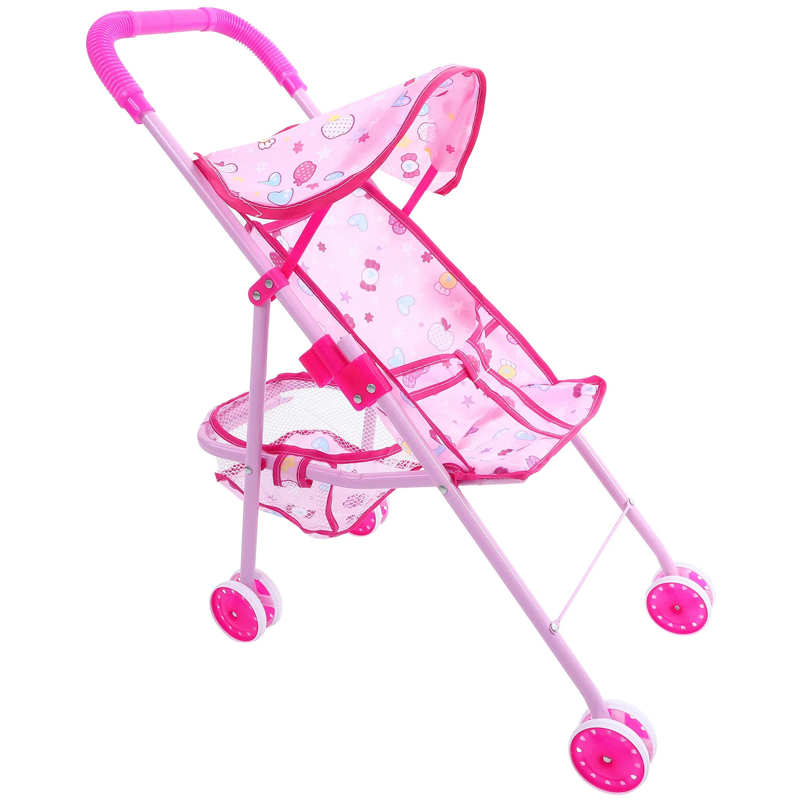 BabyStrollerwithBasketSimulationDollsCartChildrenBabyStroller