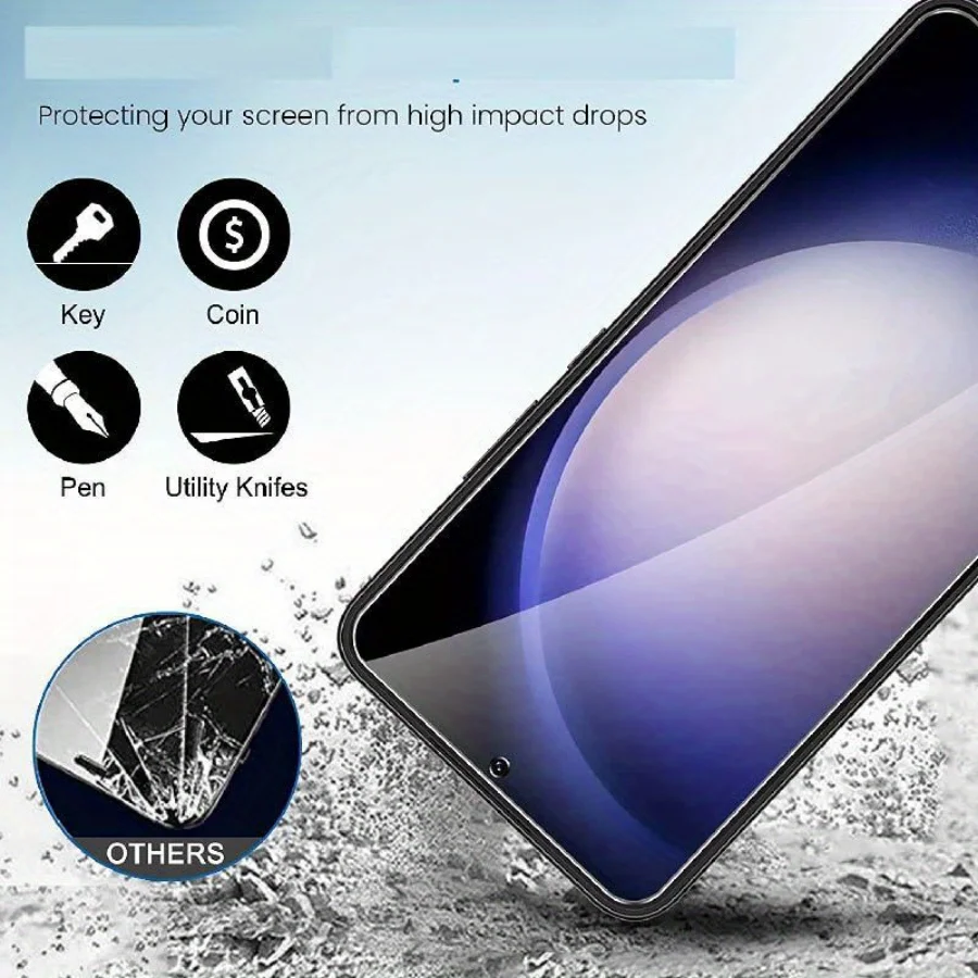 3Pcs HD Clear Screen Protector Film For Samsung Galaxy S21 S22 S23 Full Coverage Tempered Glass - immagine 6