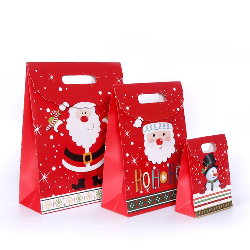 

Christmas Paper Gift Boxes Bags Wrapping Packaging Santa Claus Snowman Xmastree Candy Chocolates Cookies Festival Party Supplies