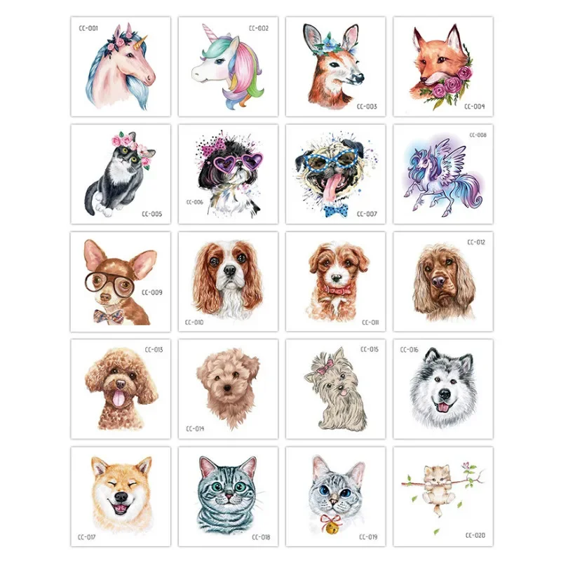 Tattoo Sticker Temporary Tattoos Makeup Stickers 20 PCS/SET Cartoon Tattoos