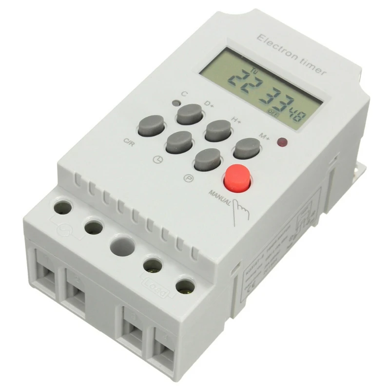 KG316T-II Din Rail Microcomputer Time Control Switch Time Control Timer AC 220V 25A DIGITAL TIMER SWITCH Relay