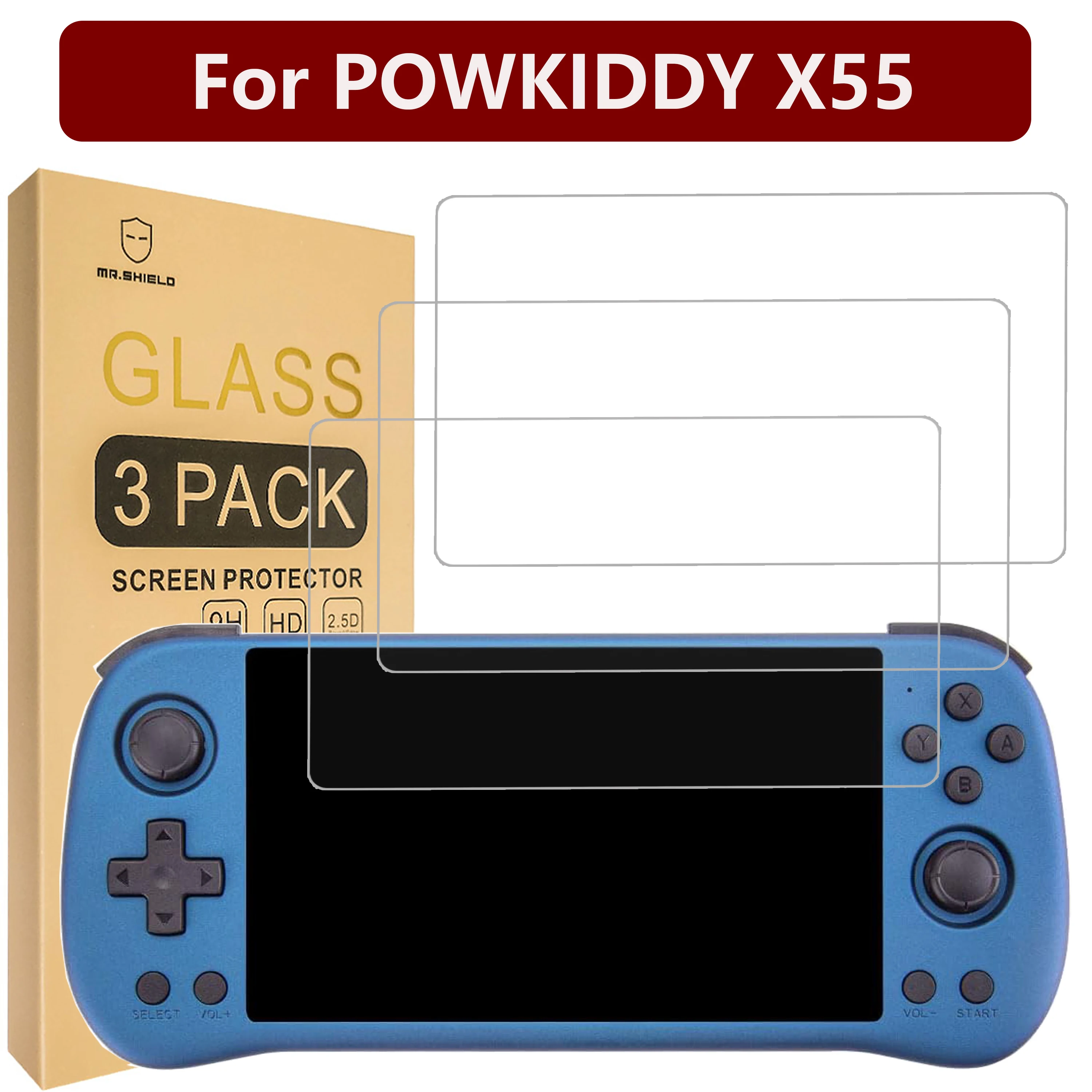 

Mr.Shield [3-Pack] Screen Protector For POWKIDDY X55 [Tempered Glass] [Japan Glass with 9H Hardness] Screen Protector