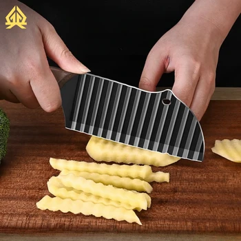 XTL couteau à pommes de terre en dents de loup couteau spécial, couteau à ondulation de Melon et de fruits, couteau de coupe de légumes de cuisine en acier inoxydable 1