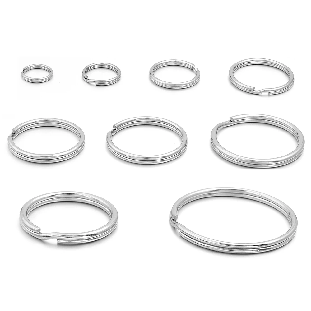 20/50 Stuks Rvs Sleutelhanger Ring Split Ring Keyfob Sleutelhouder Ringen Vrouwen Mannen DIY Sleutelhanger Accessoires(20 PCS,25mm