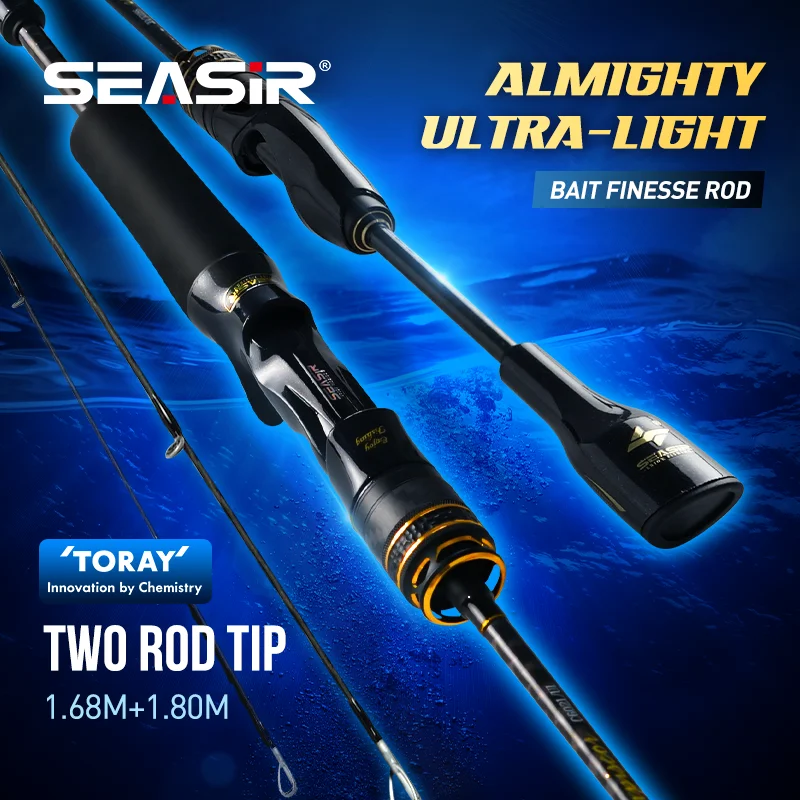 SEASIR Expiscor TORAY CARBON Fishing Rods Adjustable Two Rod Tips 1.68