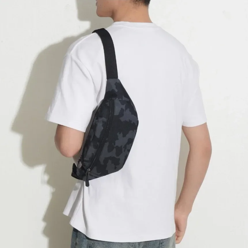 Umhängetasche für Herren, multifunktional, wasserdicht, Fitness-Brusttasche mit drei Taschen, Brust aus Nylongewebe, trendige Umhängetasche – Detail 8