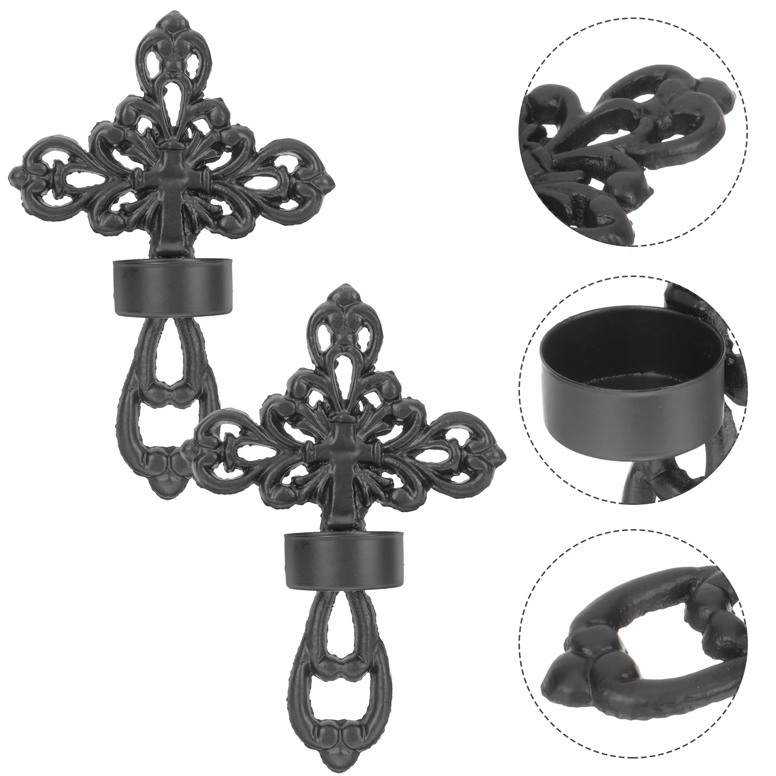 

Cross Candle Wall-Mount Cross Design Dinning Room Wall Hanging Candleholder Candle Base Wall Sconce Candle Holder