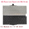 New US Russian Spanish UK Arab Laptop Keyboard For Apple Macbook Air 13" M1 A2337 Notebook PC Replacement