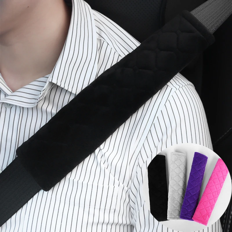 4PCSUniversalCarSeatBeltProtectorCoverSoftWarmPlushSafety