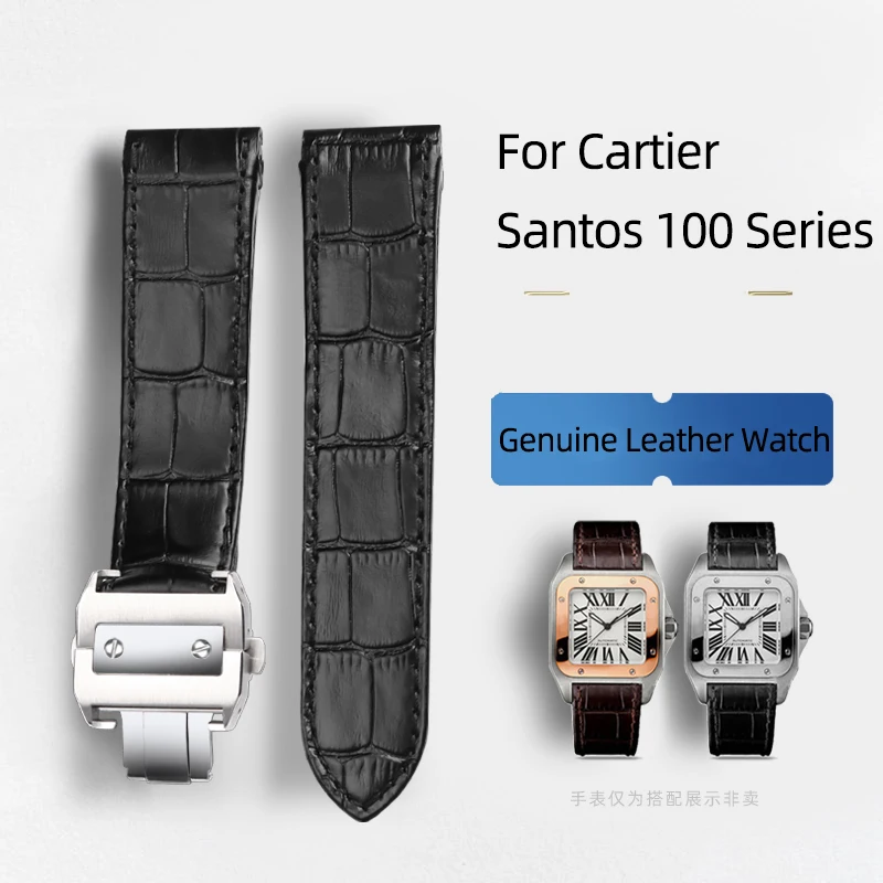 High-Quality Genuine Leather Watch Strap with Folding Buckle