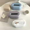 Ins White Plastic Tissue Box Table Organizer Kitchen Bedroom Storage Box Living Room Drawer Office Removable Paper Tissue Box 4