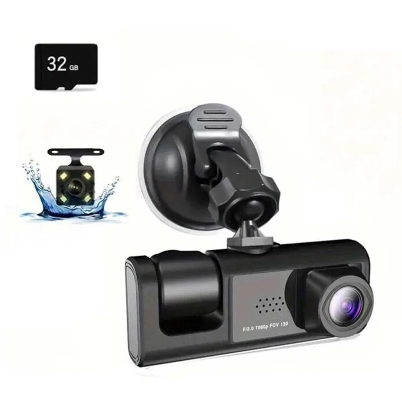 

HD 1080P+WIFI Loop Video Car Camera 3 Lens Car Recorder Wireless Wifi Mobile Connected Car DVR Car Parts