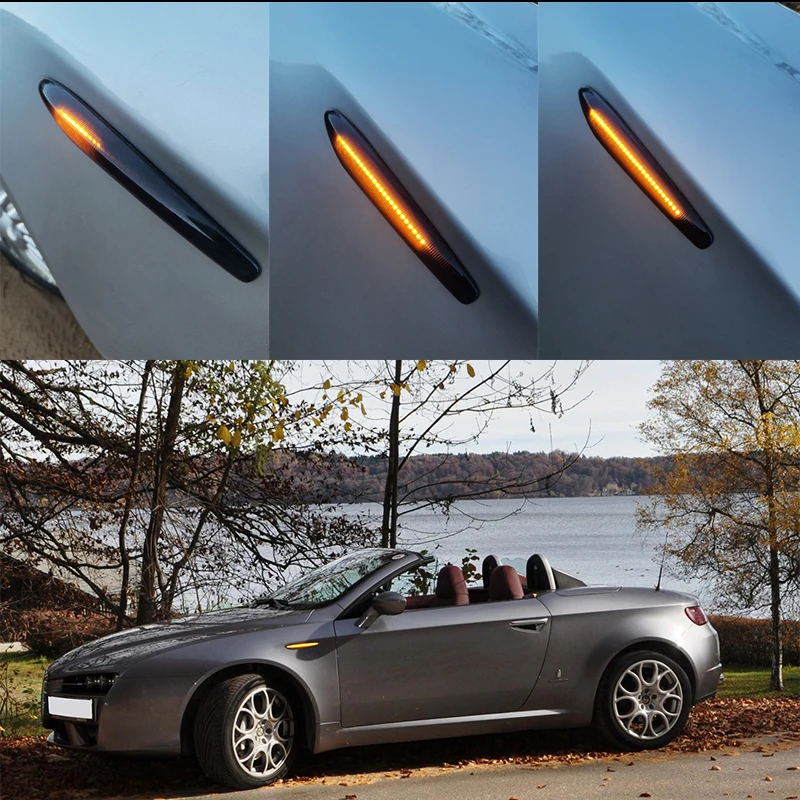 Led Dynamic Turn Signal Light Side Marker Blinker Indicator Lamp Repeater For Al