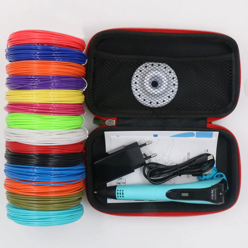 3D Printing Pen 3D Printing Pen Filament 3D Printing Pen Set for Kids DIY Child's Birthday Christmas Creative Gift with PLA Filament Travel Case