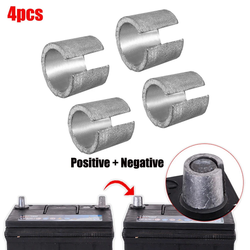 

4pcs Battery Negative Terminal Adapter Positive Post Shim Lead Converters Adaptors For Batteries Wire Converters