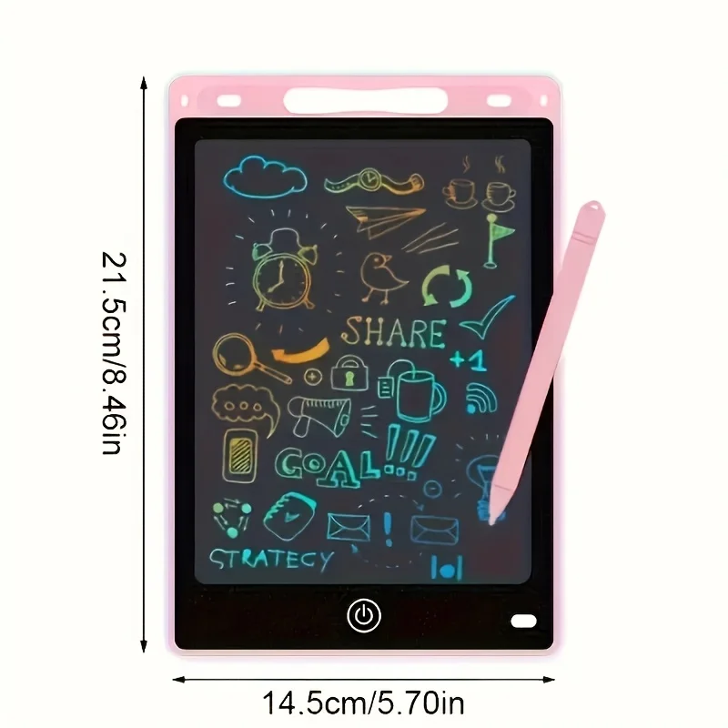 1개 8.5인치 LCD 쓰기 태블릿 - 전자 드로잉 보드 및 낙서 보드, 사무실 사용에 적합, 학생 초안용 쉽게 지울 수 있는 쓰기 보드