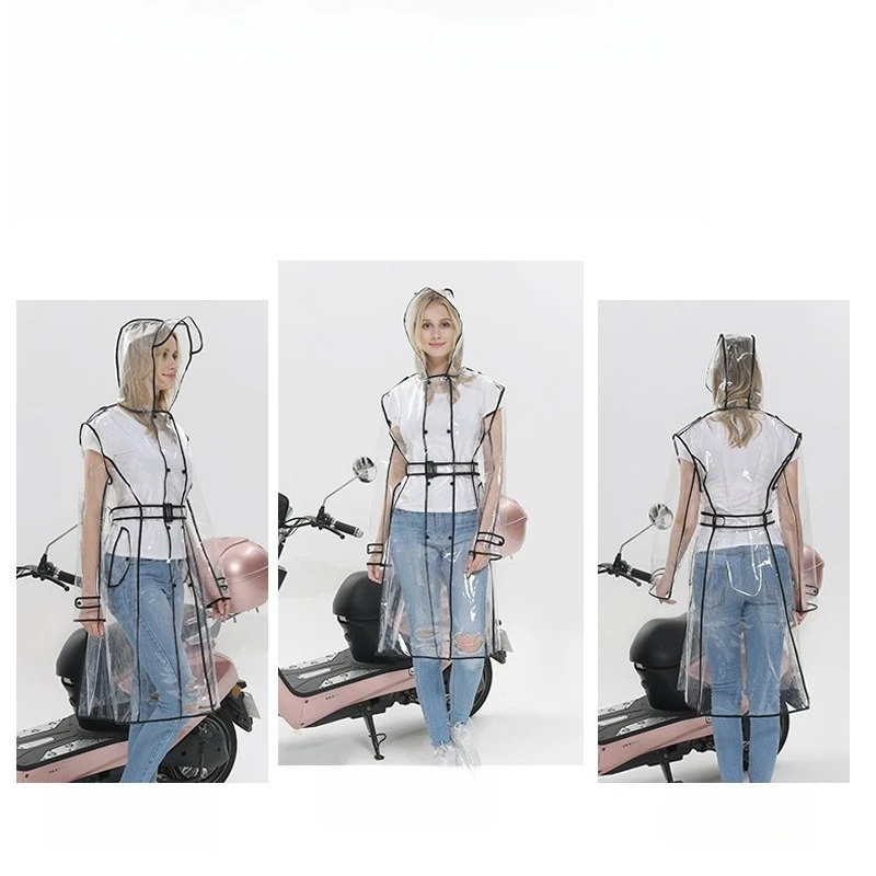 New Design EVA Raincoat with Transparent Edging | Korean Style Windproof Cloak | Lightweight Waterproof Outdoor Coat for Adults