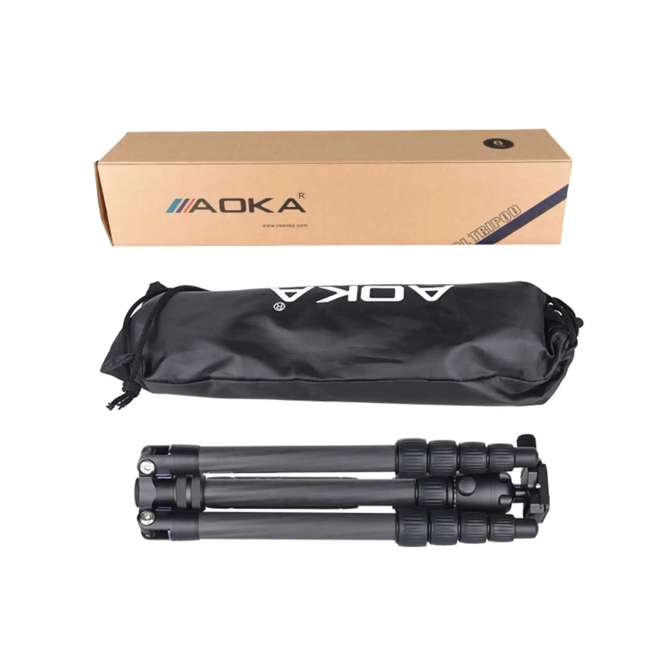 AOKA KN225C 최대 적재 11kgs 반사 경량 컴팩트 여행 카메라, 탄소 섬유 전문 삼각대