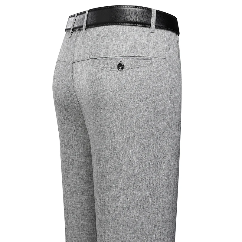 29-40 Linen Pants Men's Summer Thin Casual Pants Loose Middle-aged and Elderly Men's Dad Long