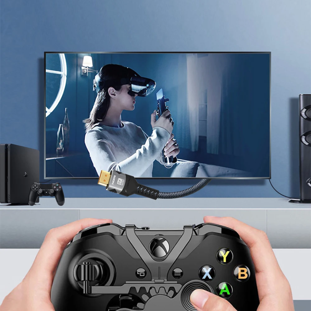 8K HDMI ̺ 2.1 48Gbps  HDMI  ڵ-4K@120Hz 8K@60Hz, DTS:X, HDCP 2.2  2.3, ȣȯ  Ʈ/PS5 HDR 10