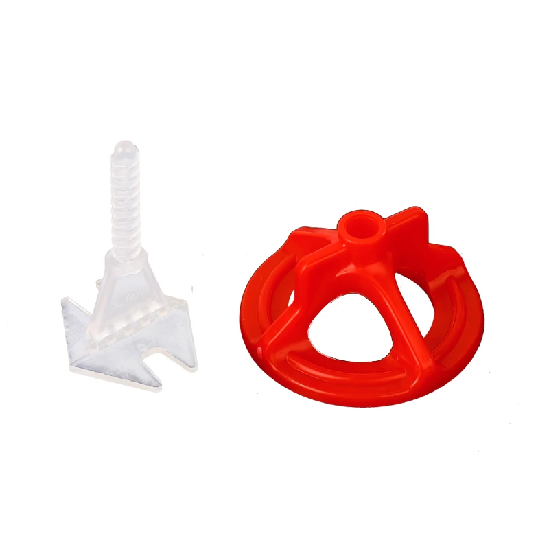 New ceramic tile leveling system spiral base red nut is used for tiling and seam leveling.