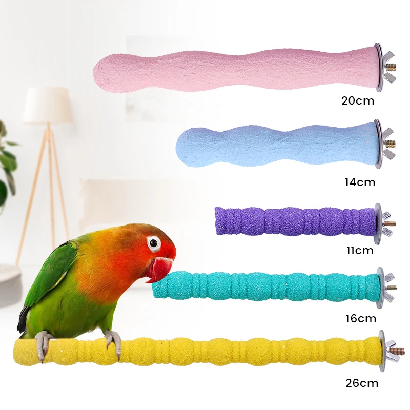 Parrot Perching Station Platform Pet Bird Molar Stick Grinding Bird Claw Cage Toy Pet Supplies 1Pc parrot toy bird toy bird cage accessories bird perch stand