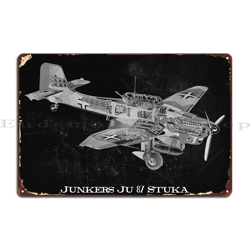 Junkers Ju 87 Stuka Targa In Metallo Cinema Targhe Soggiorno Personalizzato Club Tin Sign Poster