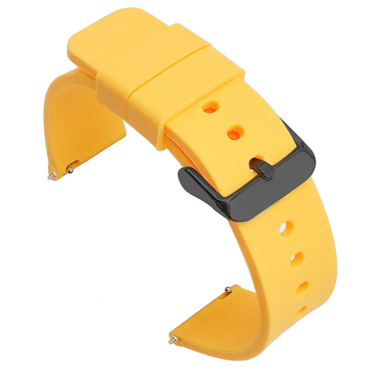 Universal Quick Release Waterproof Silicone Watch Band - Soft Rubber Replacement Bracelet (Various Sizes)