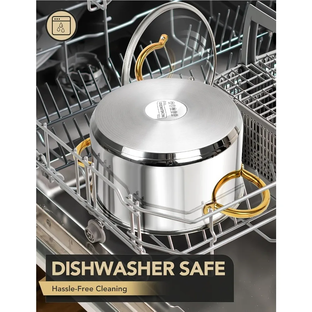 Michelangelo Stainless Stock Pot 5