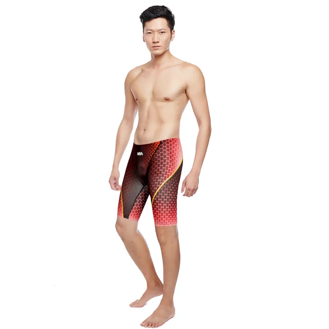 남자 프로 페셔널 레이싱 타이트 수영 트렁크