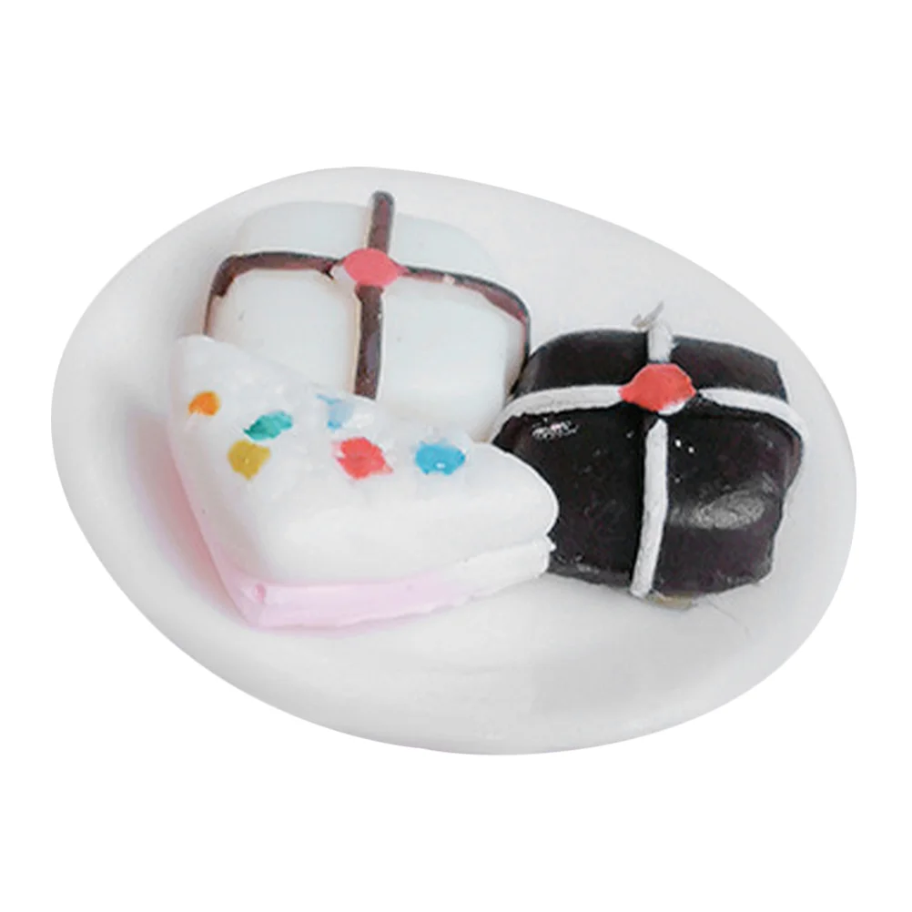 

Micro Landscape Mini House Desserts Fake Cake Miniatures Model Ornament Kitchen Scene Decor Resin Food Prop Tiny