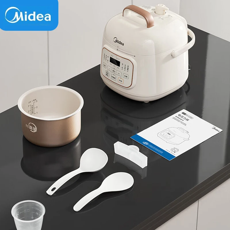 Midea Electric Pressure Cooker 1.8l Mini Portable Rice Cooker Multi-Functional Household Electric 70kpa Fast Cooking