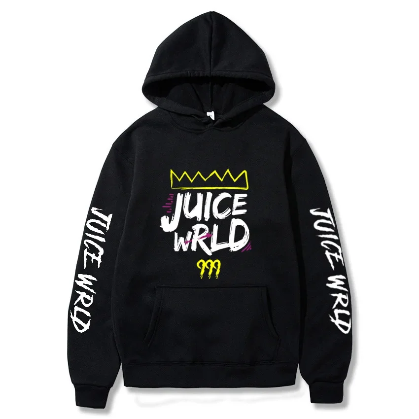 

Rapper Juice Wrld 999 Letter Print Hoodie Men Women Hip Hop Retro Pullover Sweatshirt Fleece Loose Long Sleeve Hooded Streetwear
