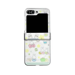 Cute Miffy Apple Star Pattern Magnetic Phone Case - Shockproof Hard Cover - Galaxy Z Flip5 (SA2103 - 1)