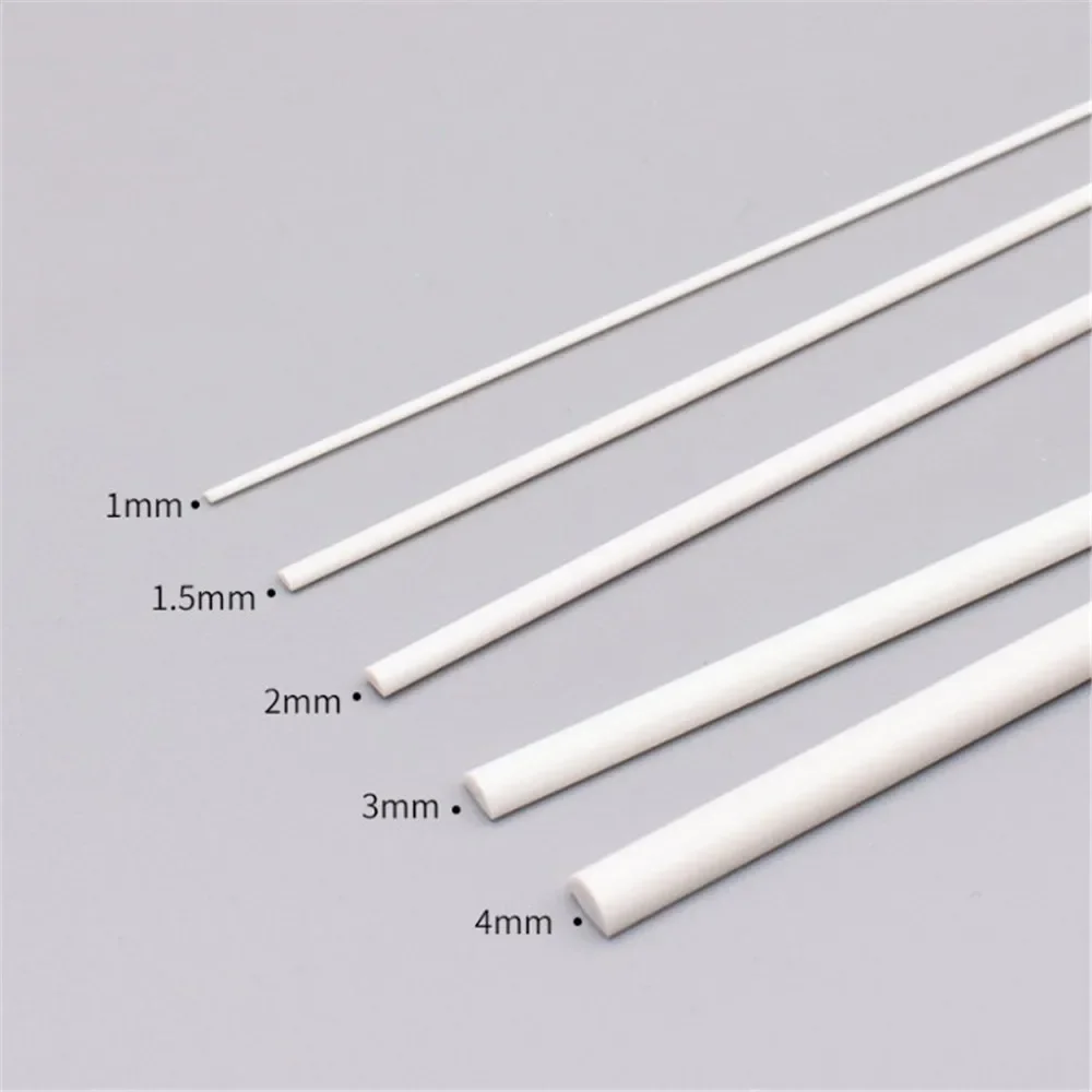 100pcs 2mm White Round Stick Model Architecture Building Materials ABS  Plastic Toys Length 50cm DIY Model Making for Diorama