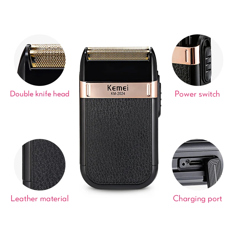 Kemei Electric Shaver for Men Twin Blade Waterproof Reciprocating Cordless Razor USB Rechargeable Shaving Machine Barber Trimmer electric shaver,razor blade,shaver blade head,electric shaver head,beard trimmer