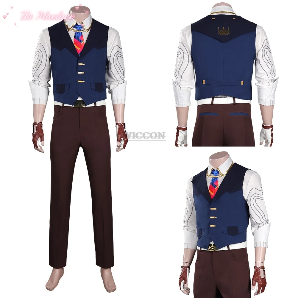 

game VALORANT Chamber Cosplay Costume Outfits Halloween Carnival Suit Man Fancy Dress Up Party Clothes For Role Playing COSPLAY