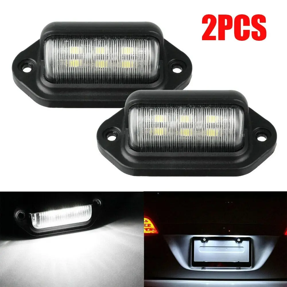 

2PCS Durable 6 LED License Number Plate License Plate Light Car Lamps License Number Light Car Light Source