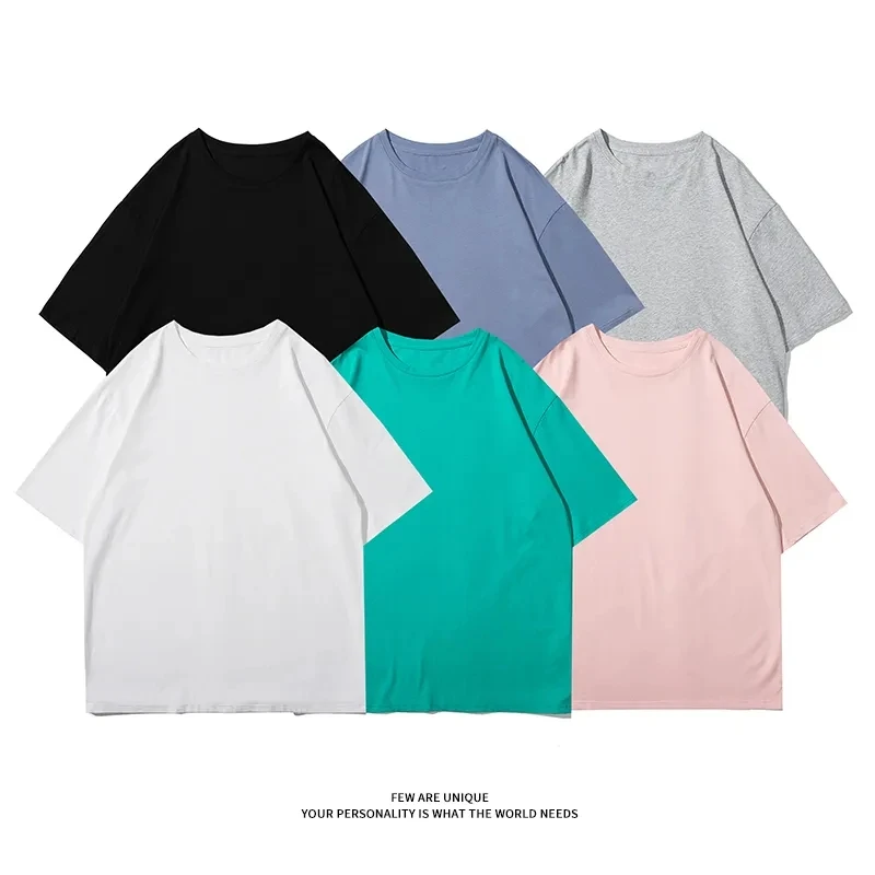 Camiseta Lisa De Algodón 220 Gsm 100%, Camiseta De Moda De Verano