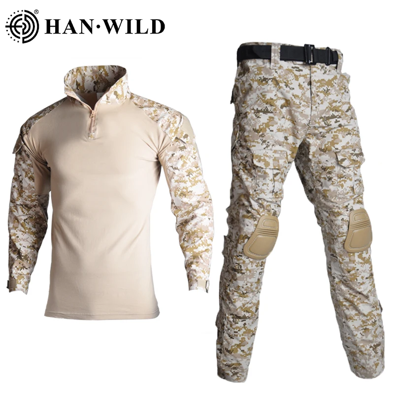 Camouflage Softair Suit Us Army Combat Uniform Military Cp Shirt Softair Cargo Pants Multicam Cotton Set Abbigliamento Tattico Hunt