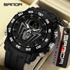 SANDA Men Military Watches Big Spider Dial Sport Watch LED Digital Waterproof Watch Men Multifunction Dual Display Clock Relogio 2