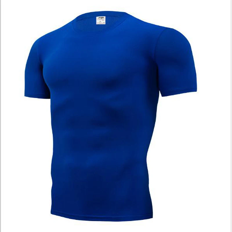 Sport T Shirt New Summer Fashion Running Male T Shirts O Neck Solid Color Short Sleeve Slim Fitness Sports Men Tops