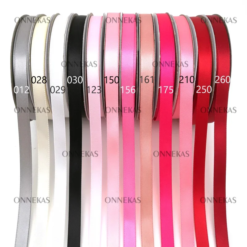 3/8" 9mm Satin Ribbon Double Face Polyester Double Sided Tape Gift Wrapping Wedding Crafts (22.5M) 642101