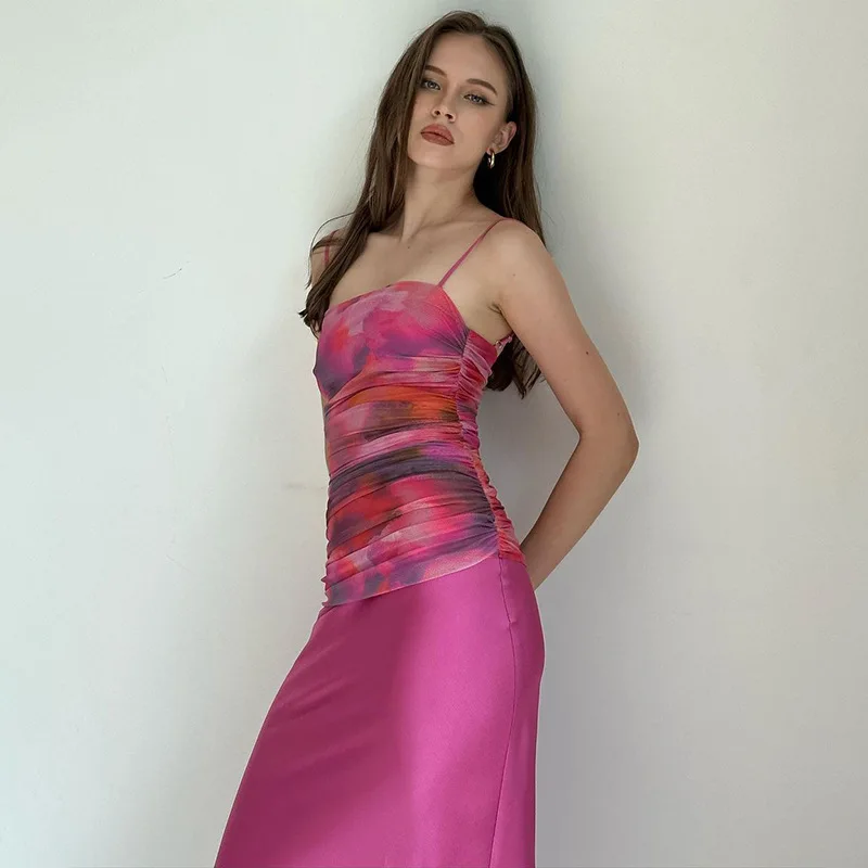 

New summer vintage print halter dress Feminine Spice backless