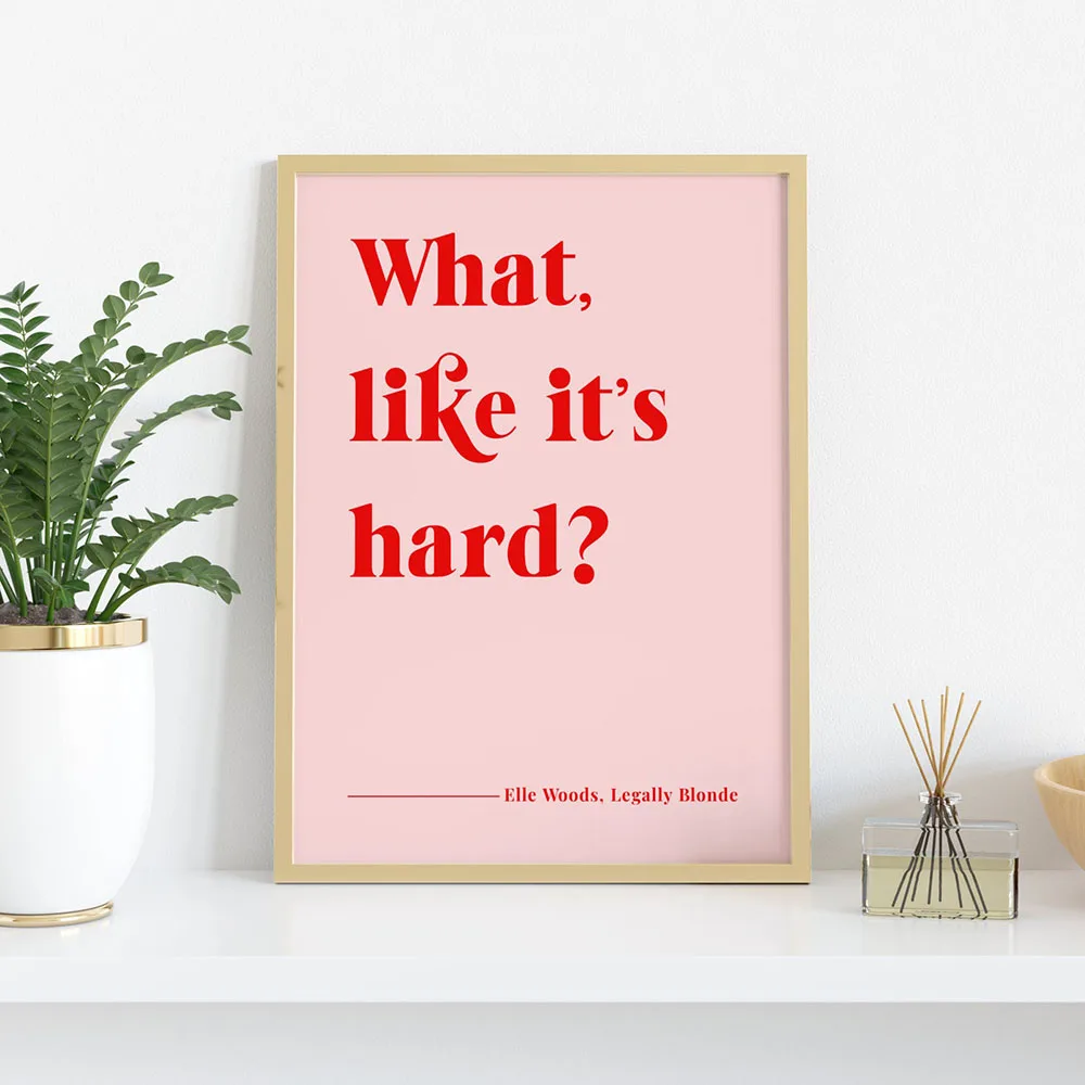 Legally Blonde New Girl Text Quote Posters You Have To Sleep Canvas  Painting Modern Wall Pictures Pink Girls Bedroom Home Decor - AliExpress, image size:1000x1000