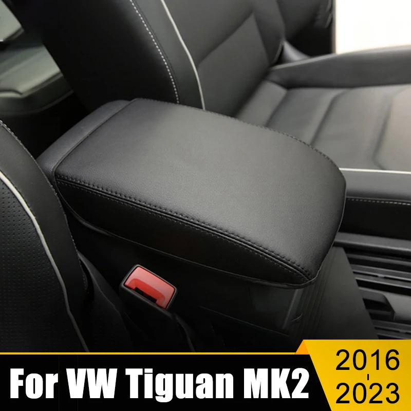 BIXUAN Compatible Con Seat Tarraco VW Tiguan 2 MK2 2016 – 2022 Alfombrillas Antideslizantes Para Consola Central Apoyabrazos Alfombrillas De Goma Portavasos Costura De Puerta, 13 Unidades